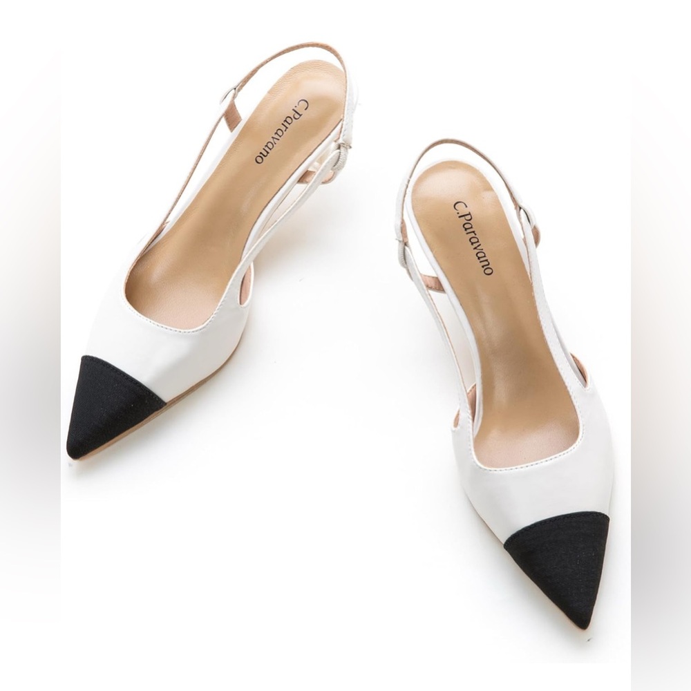Caparros Black and White Women's Heels